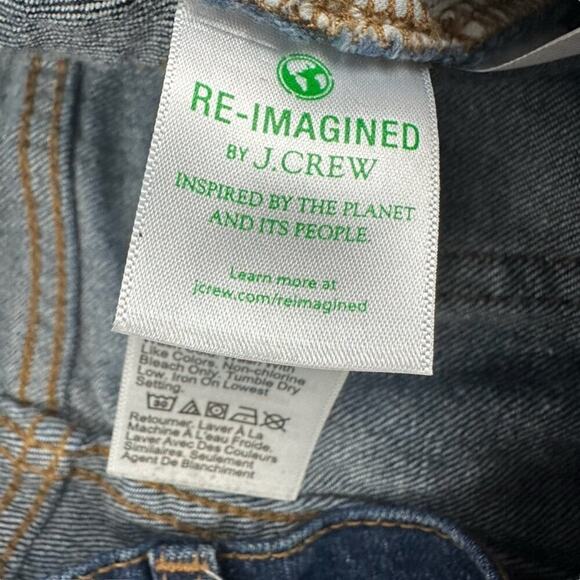 J Crew Mid Rise Flare Crop Jeans Dark Wash Size 31 Button Fly Stretch Denim - Picture 8 of 8